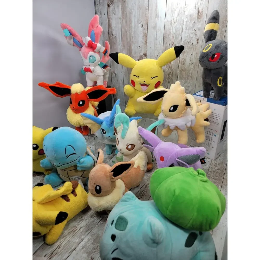 Vintage Pokemon stuffed toy Set Of 13 Plush Eevee, Pikachu, Umbreon & More